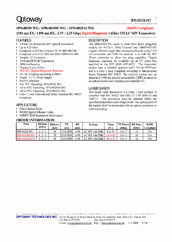 SPB-8820LWG08_4785665.PDF Datasheet