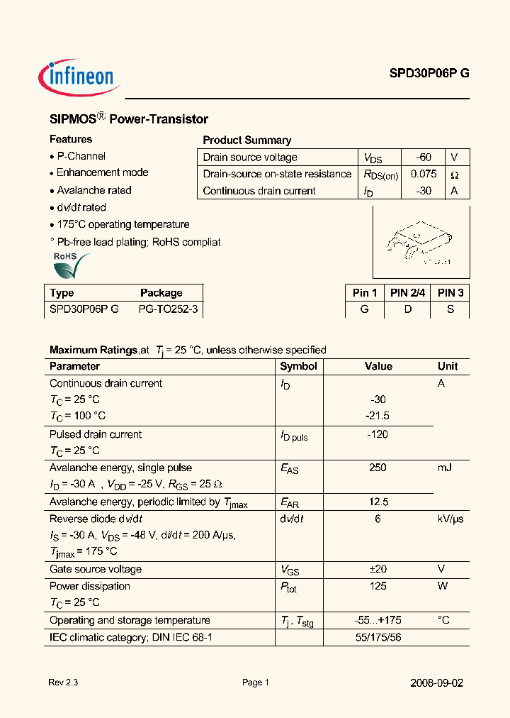 SPD30P06P08_4913190.PDF Datasheet