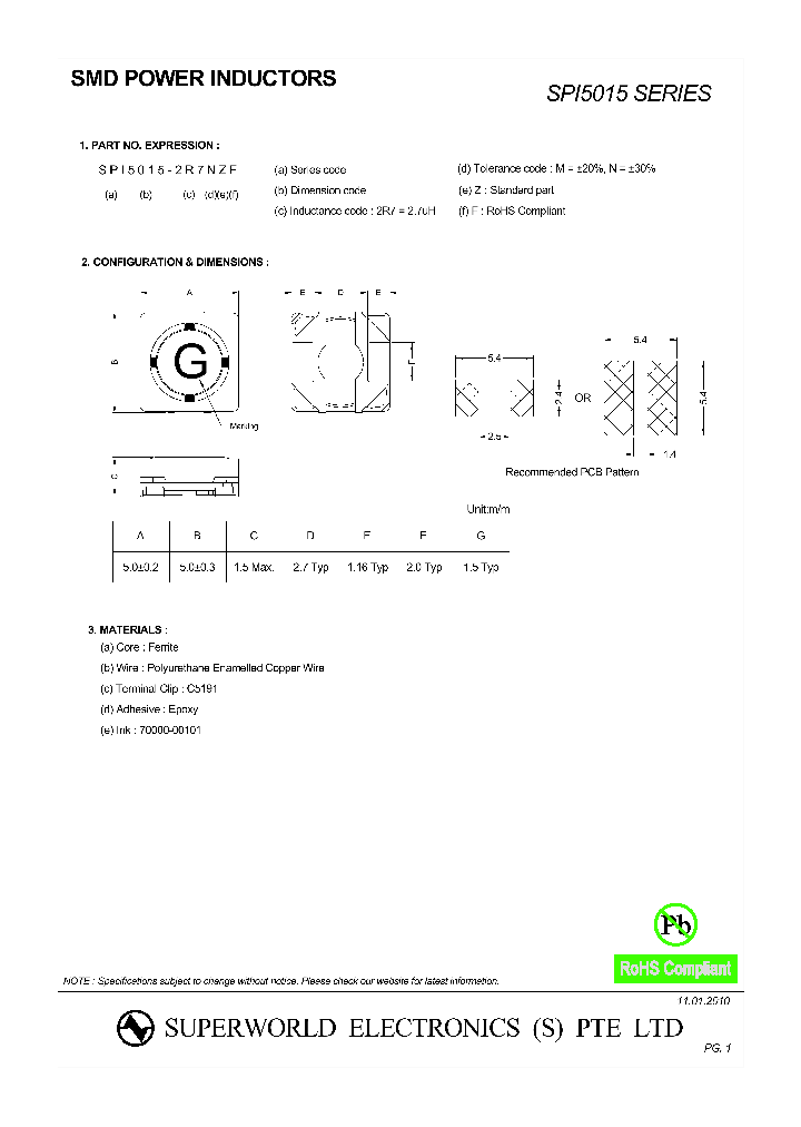 SPI5015_4521747.PDF Datasheet