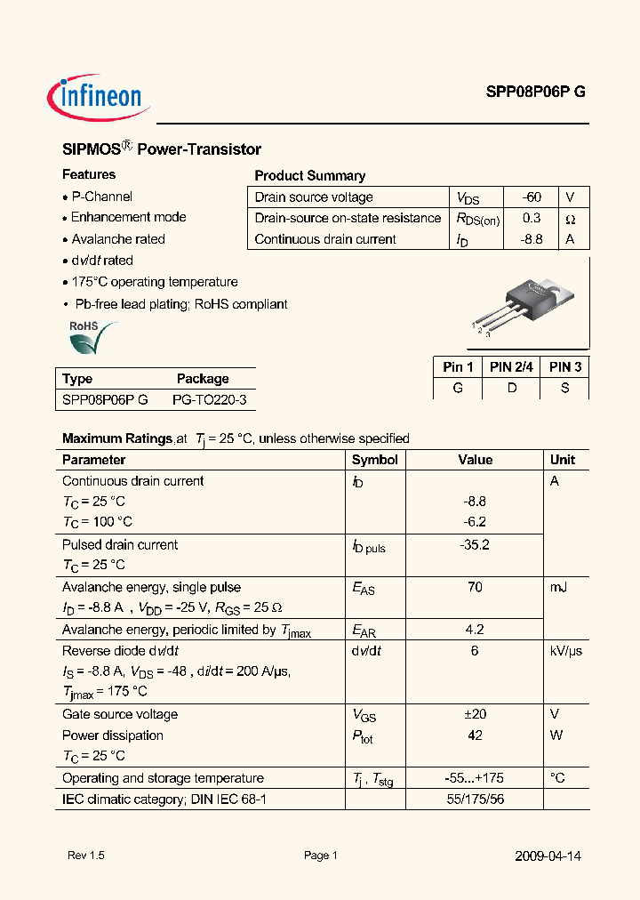 SPP08P06P09_4913191.PDF Datasheet