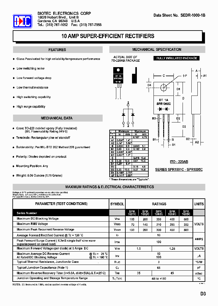SPR1001C_4231962.PDF Datasheet
