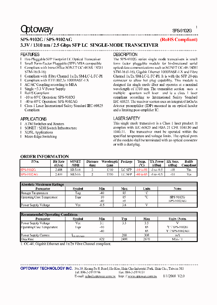 SPS-9102G08_4746269.PDF Datasheet