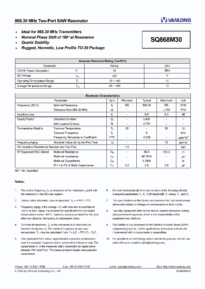 SQ868M30_4604769.PDF Datasheet