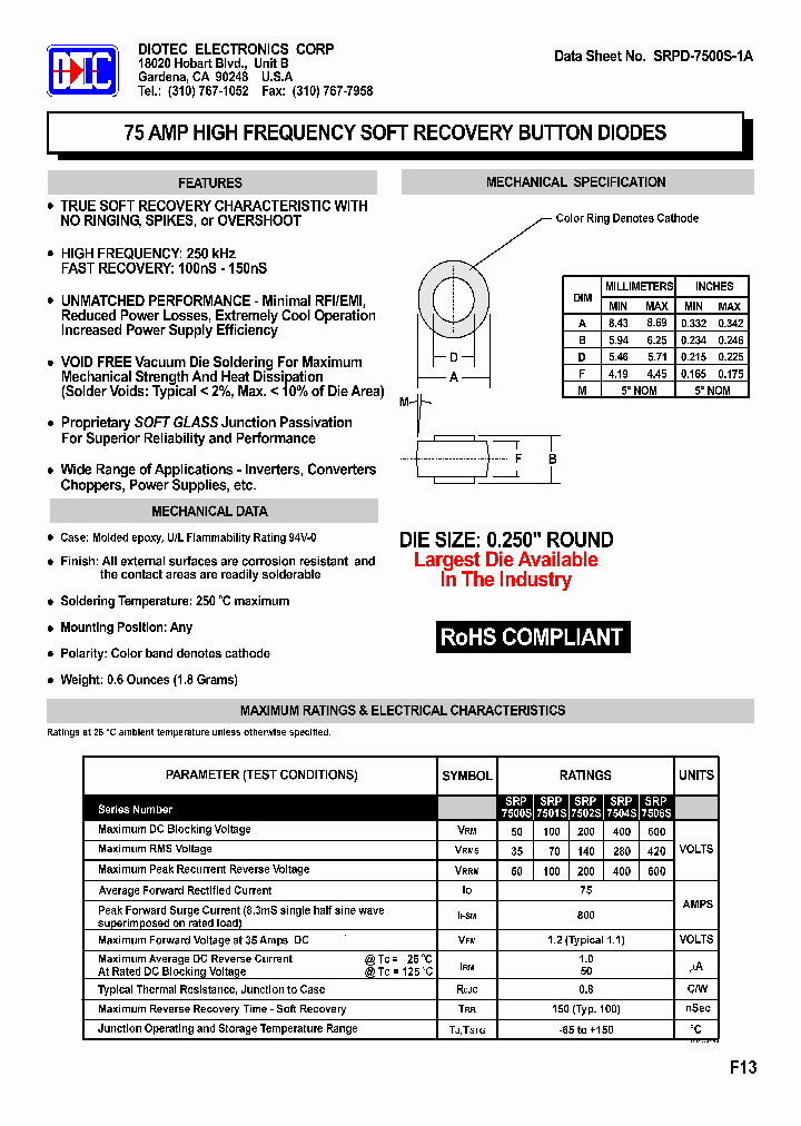 SRP7500S_4167537.PDF Datasheet