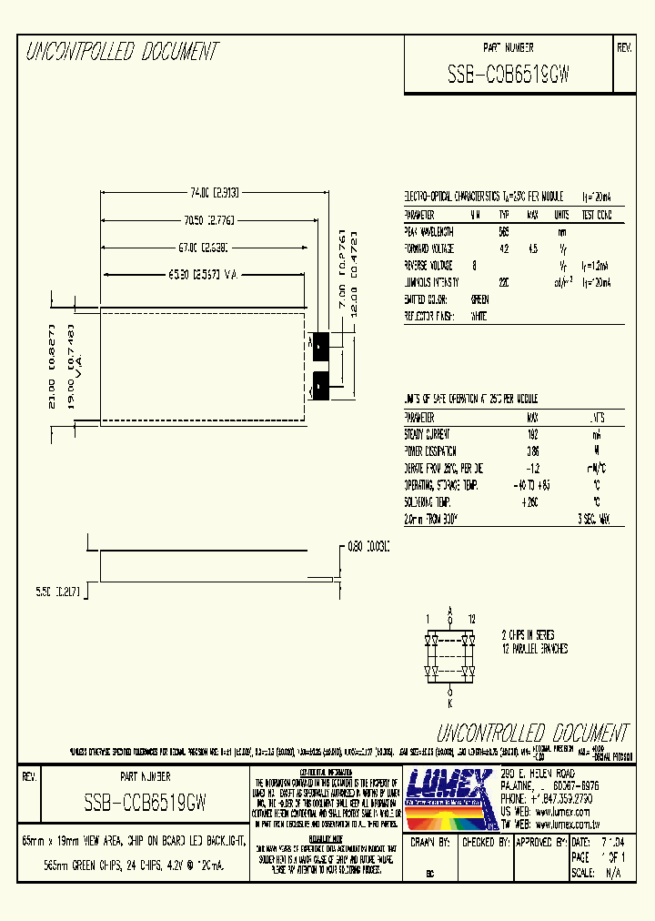 SSB-COB6519GW_4205068.PDF Datasheet