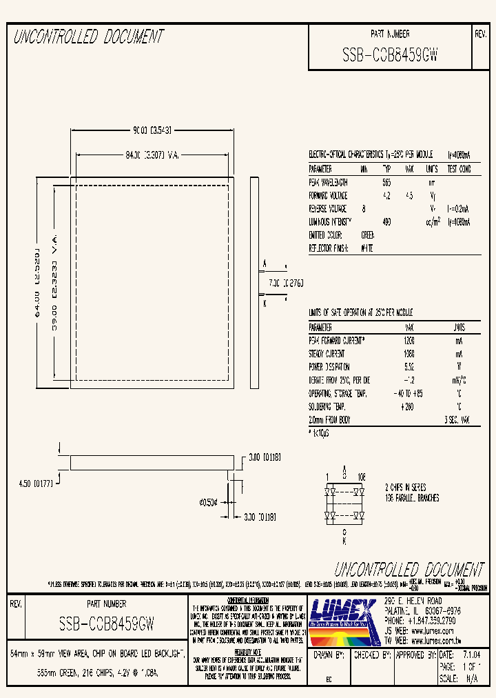 SSB-COB8459GW_4551250.PDF Datasheet