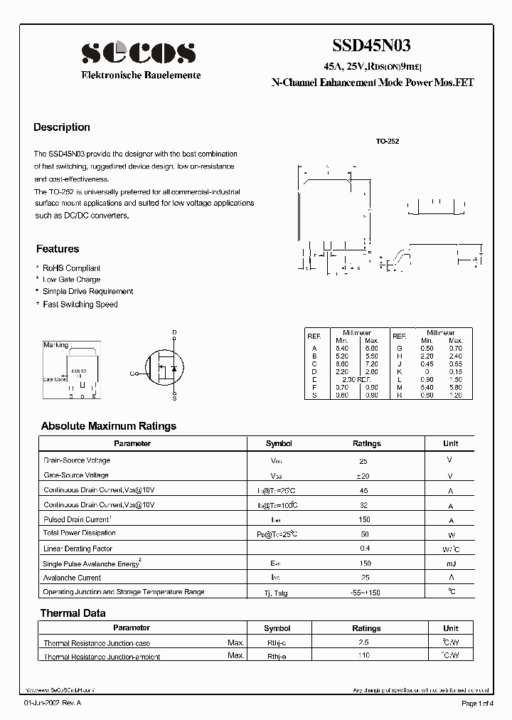 SSD45N03_4439166.PDF Datasheet