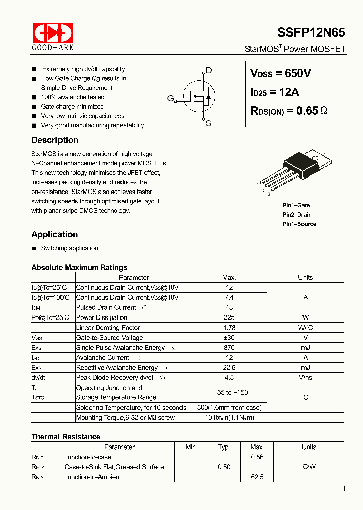 SSFP12N65_4505887.PDF Datasheet