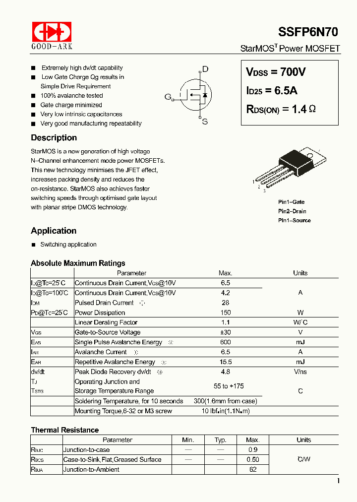 SSFP6N70_4509234.PDF Datasheet