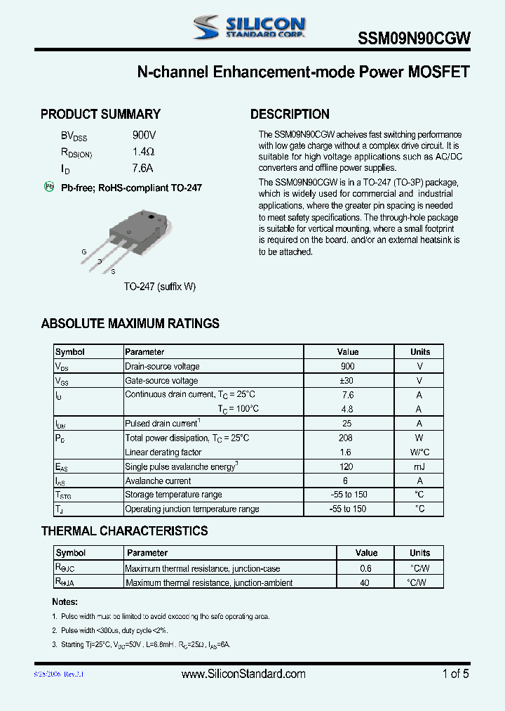 SSM09N90CGW_4743417.PDF Datasheet