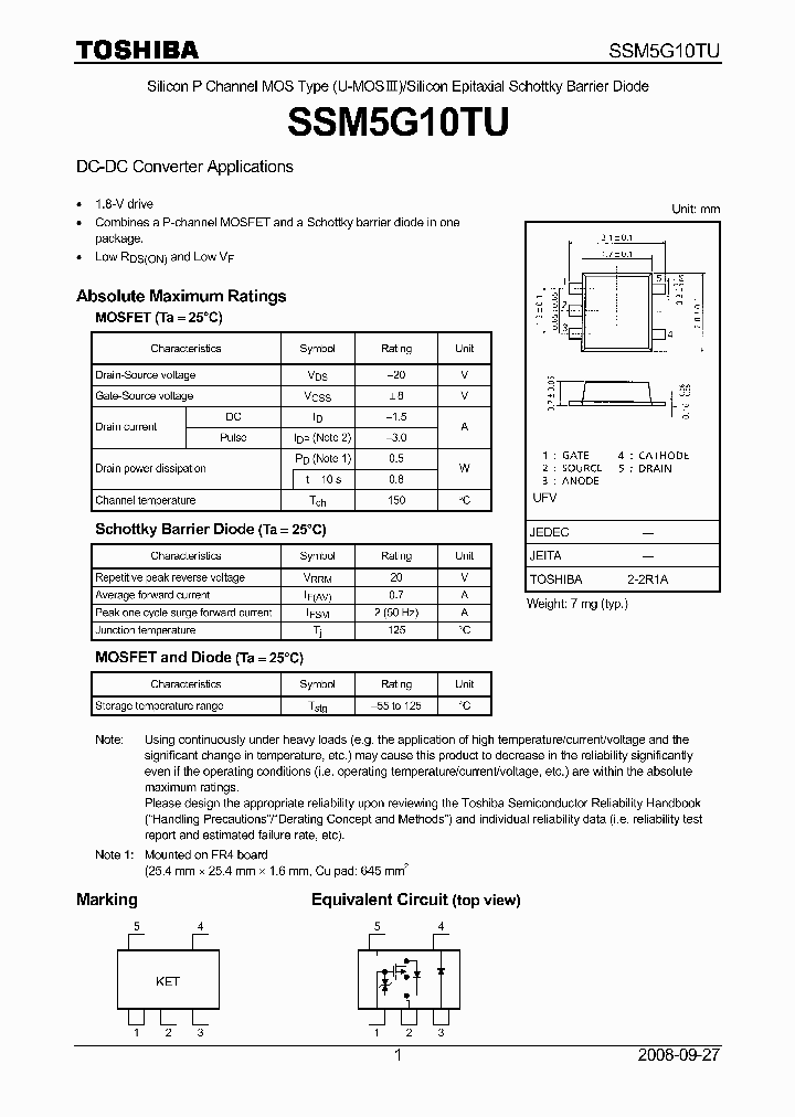 SSM5G10TU_4852337.PDF Datasheet
