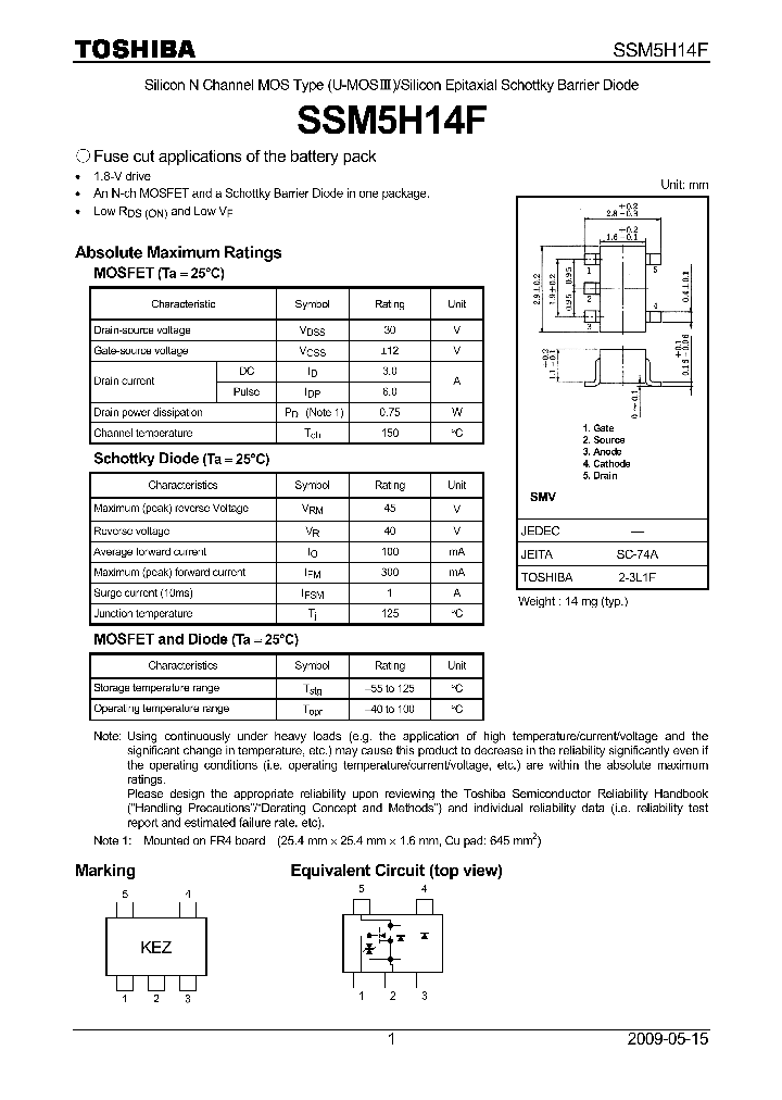 SSM5H14F_4567335.PDF Datasheet