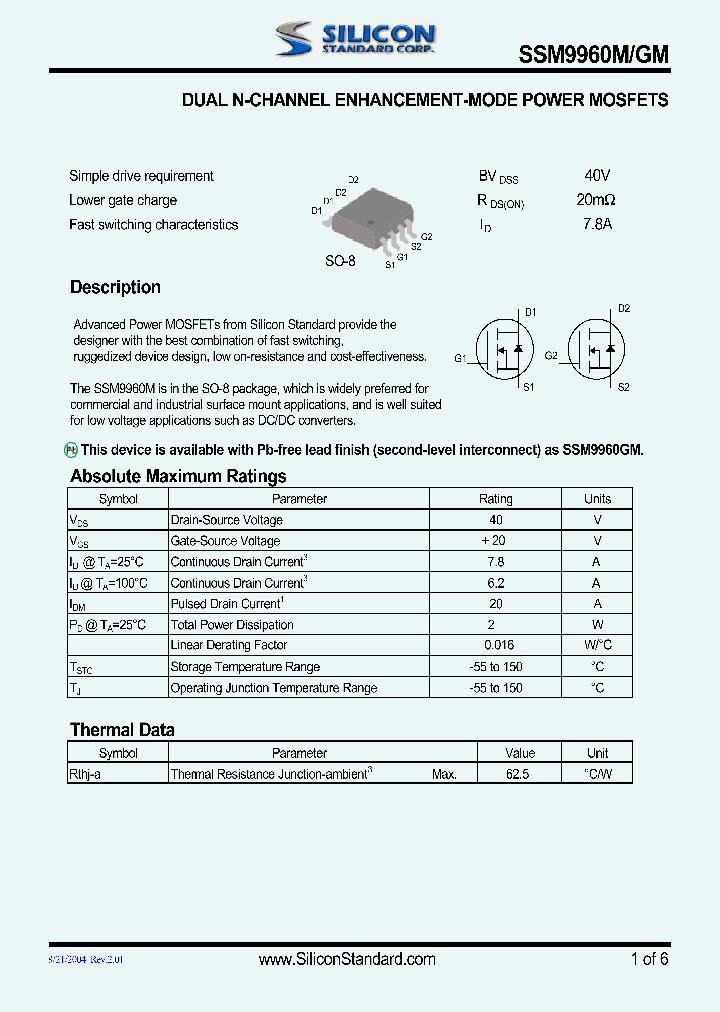 SSM9960M_4627853.PDF Datasheet