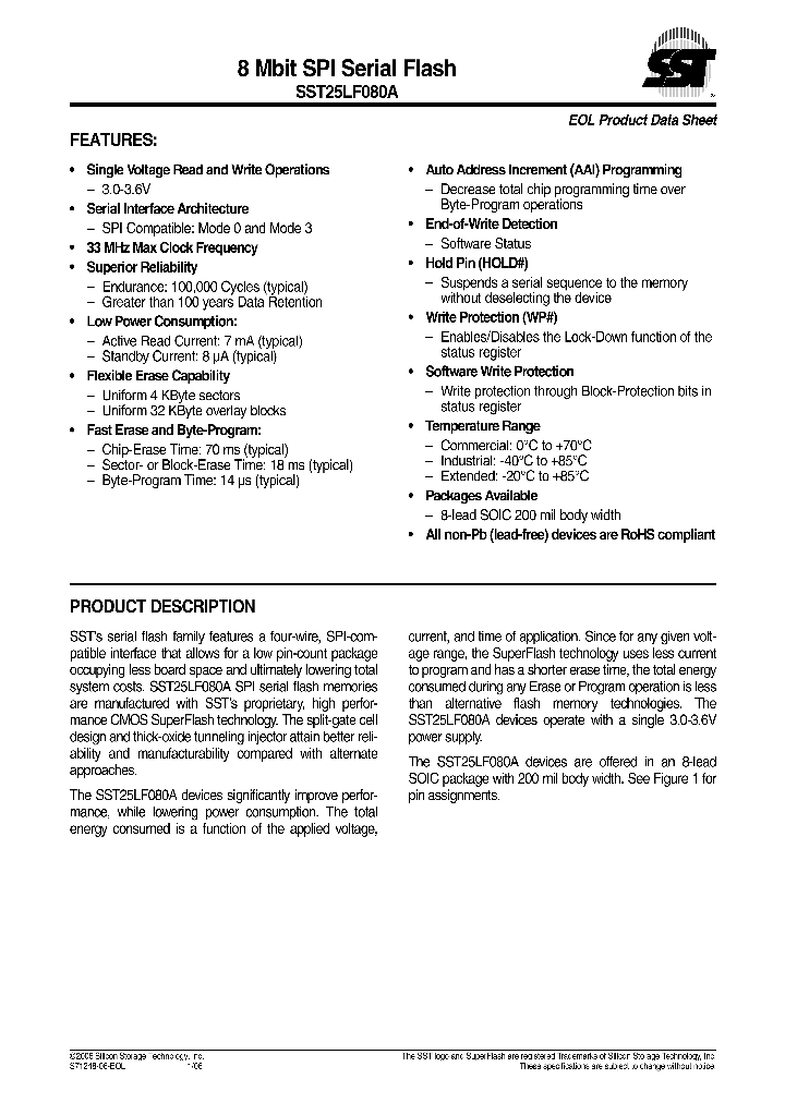 SST25LF080A_4894611.PDF Datasheet