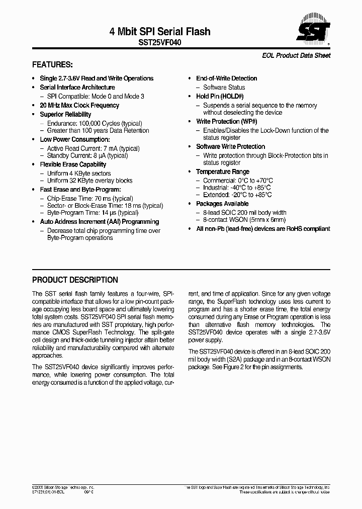 SST25VF040-20-4C-QAE_4868675.PDF Datasheet