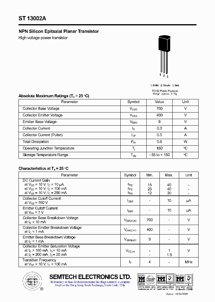 ST13002A_4464610.PDF Datasheet