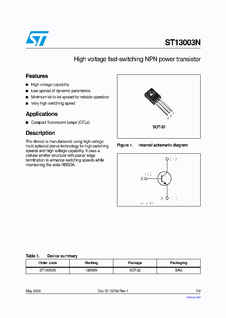 ST13003N_4464613.PDF Datasheet