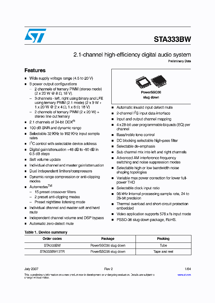 STA333BW_4270822.PDF Datasheet