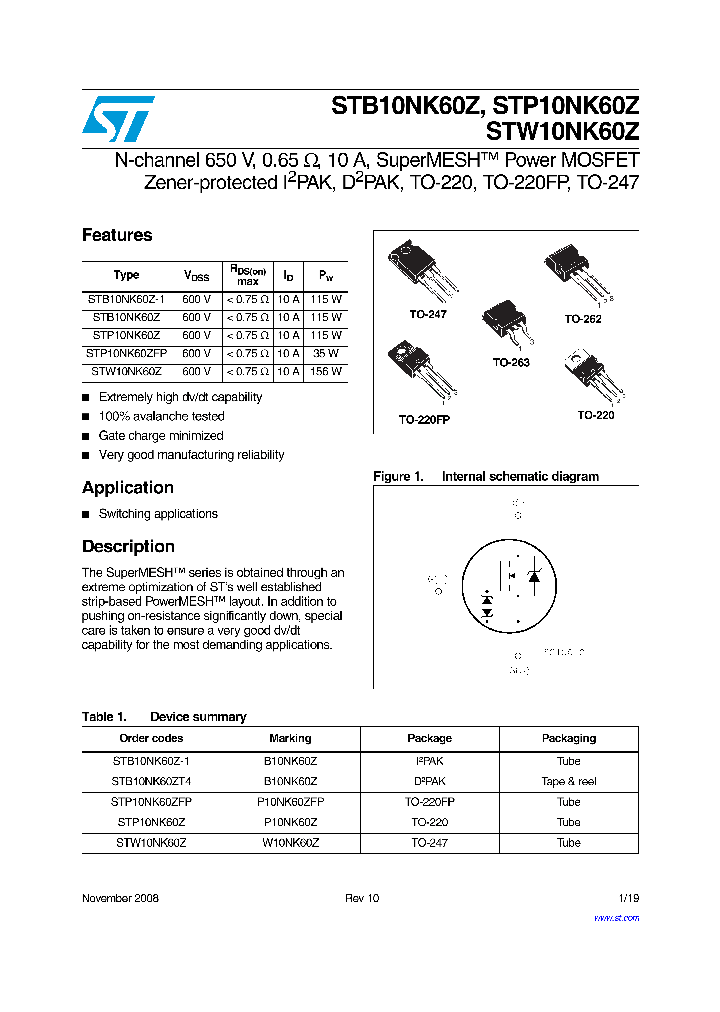 STB10NK60Z08_4826452.PDF Datasheet