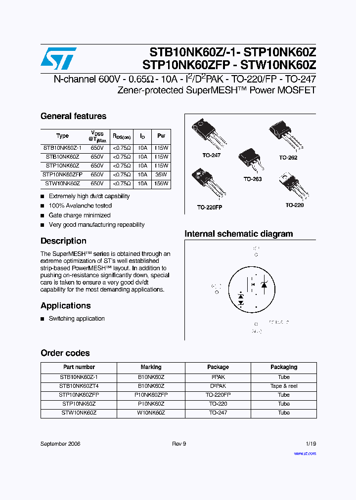 STB10NK60ZT4_4249630.PDF Datasheet