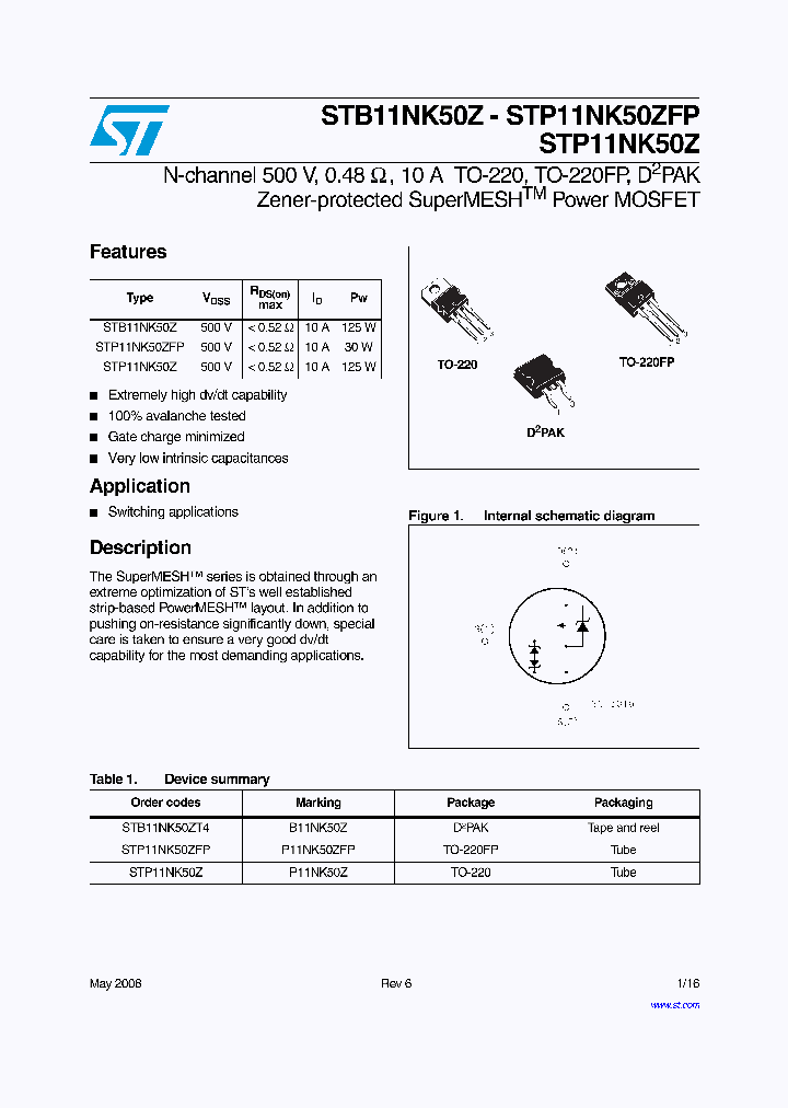 STB11NK50ZT4_4371593.PDF Datasheet