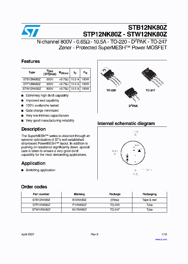 STB12NK80Z_4424851.PDF Datasheet
