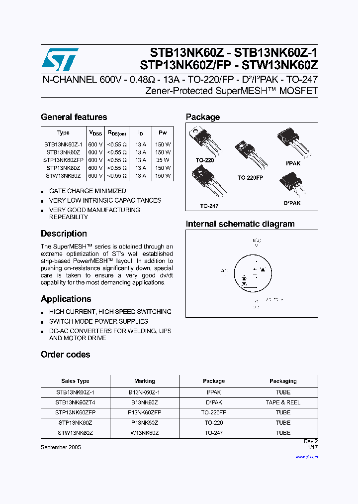 STB13NK60Z05_4629234.PDF Datasheet