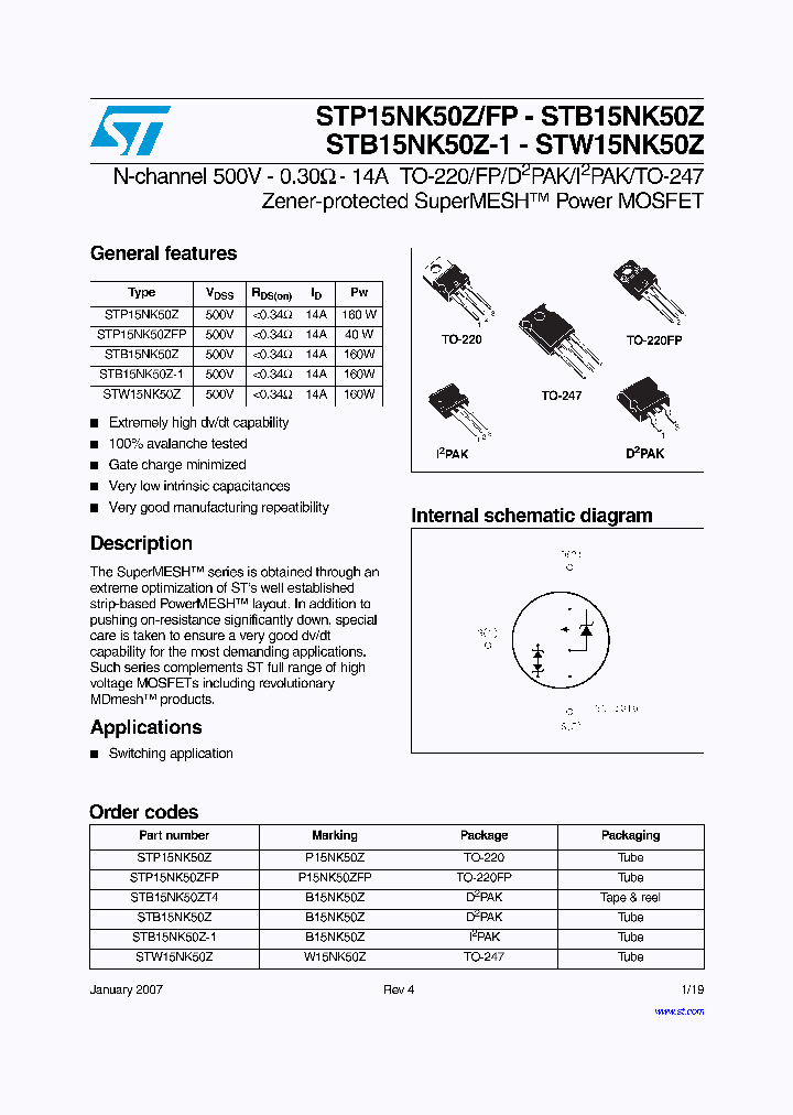 STB15NK50Z_4467415.PDF Datasheet