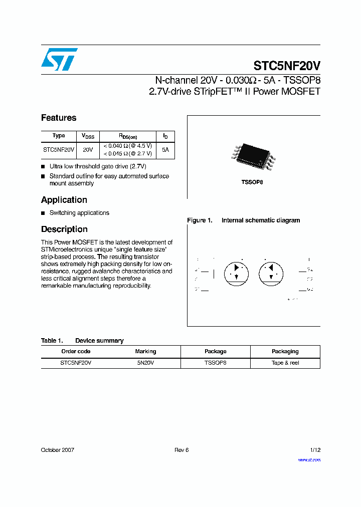 STC5NF20V0710_4337017.PDF Datasheet