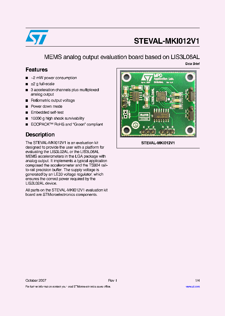 STEVAL-MKI012V1_4250230.PDF Datasheet