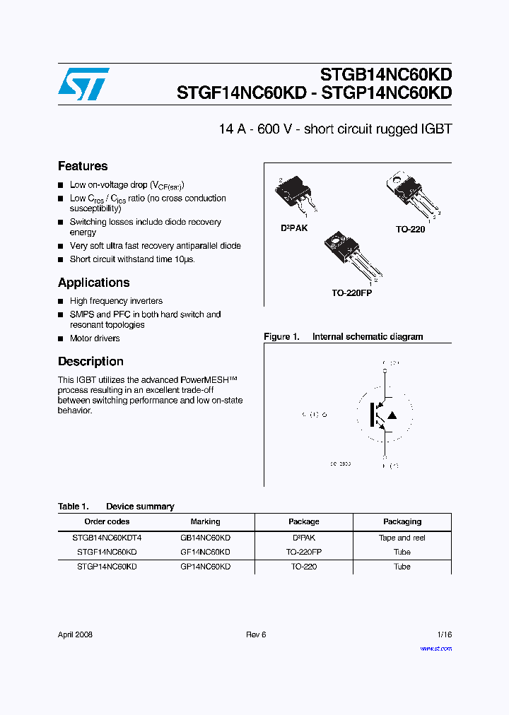 STGB14NC60KD_4698998.PDF Datasheet