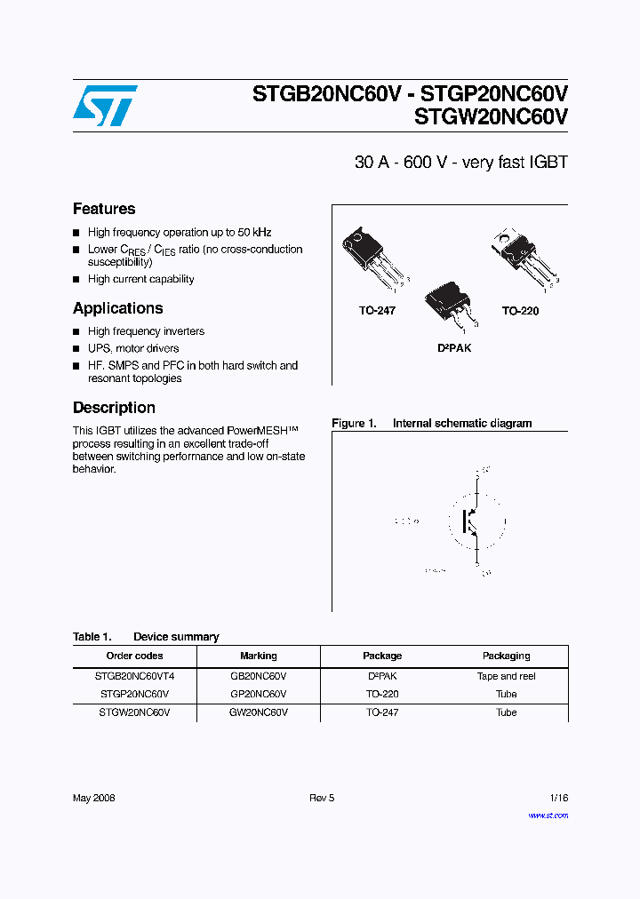 STGB20NC60V_4795944.PDF Datasheet