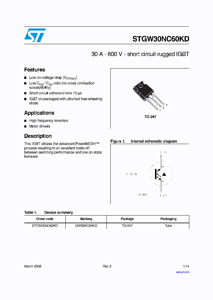 STGW30NC60KD_4679902.PDF Datasheet