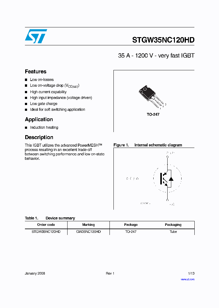 STGW35NC120HD_4402306.PDF Datasheet