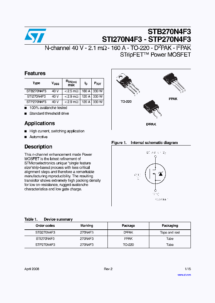 STI270N4F3_4238673.PDF Datasheet