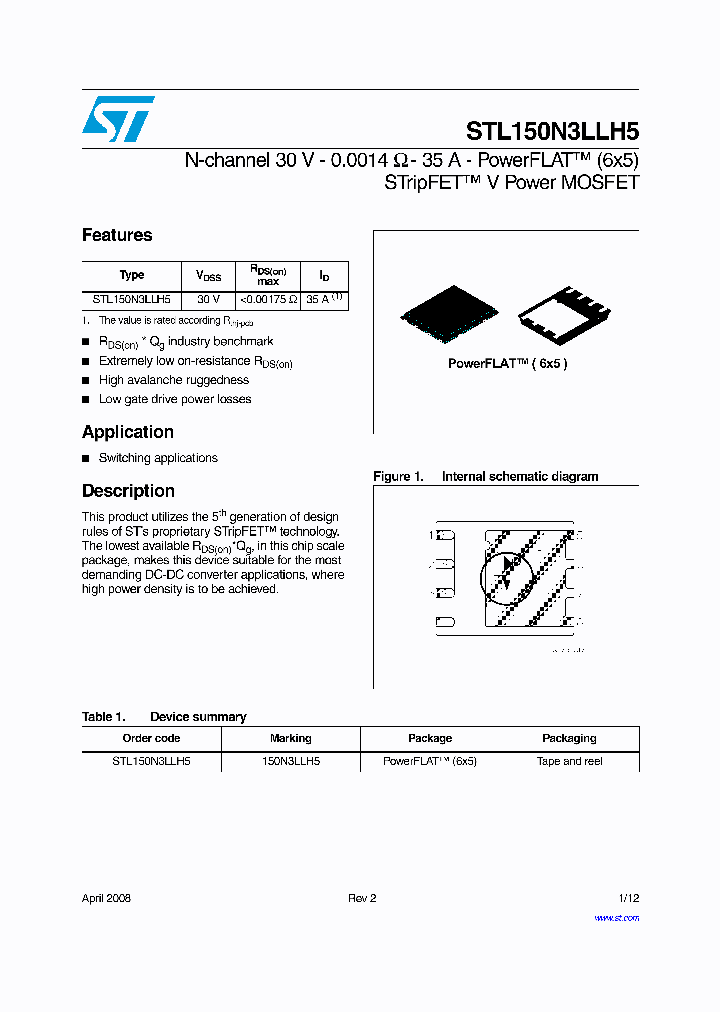 STL150N3LLH5_4195163.PDF Datasheet