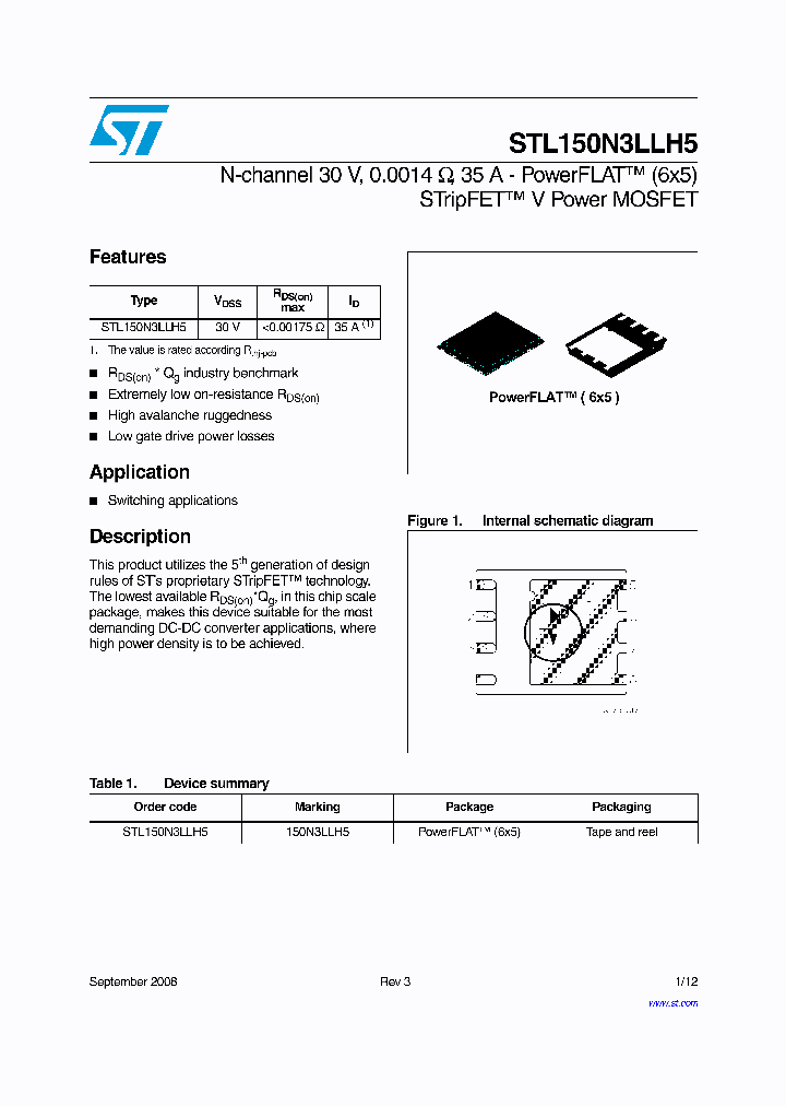 STL150N3LLH508_4261259.PDF Datasheet