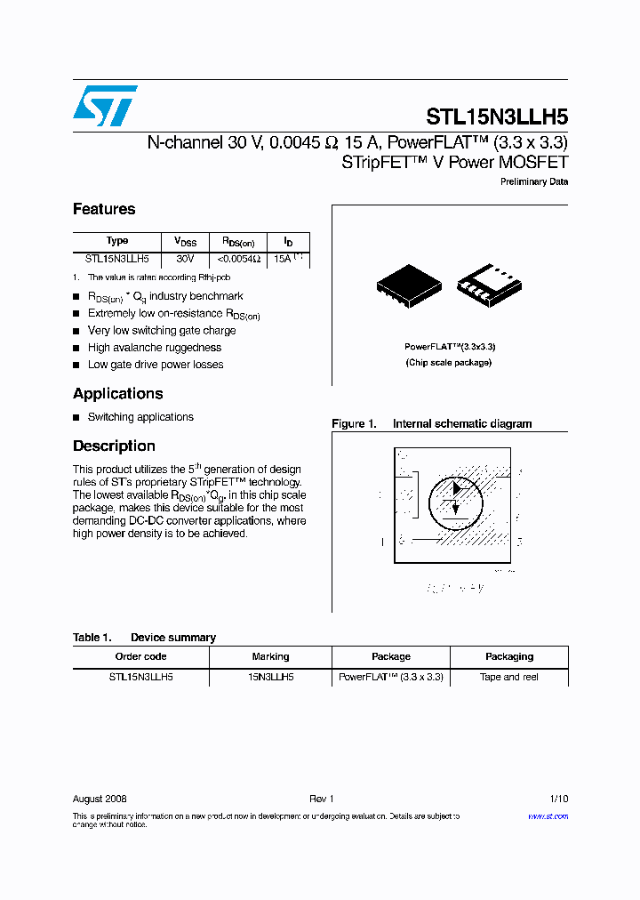 STL15N3LLH5_4263025.PDF Datasheet