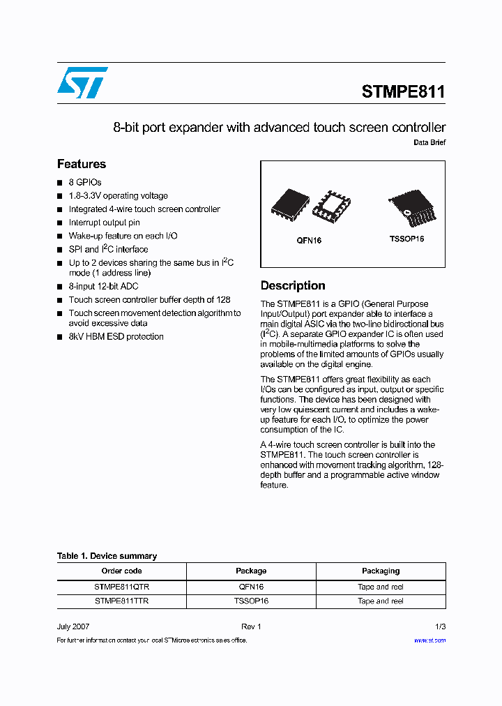 STMPE811_4195662.PDF Datasheet