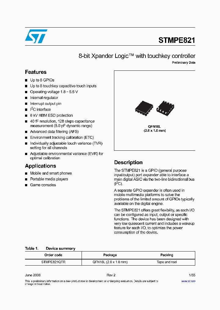 STMPE821_4195665.PDF Datasheet