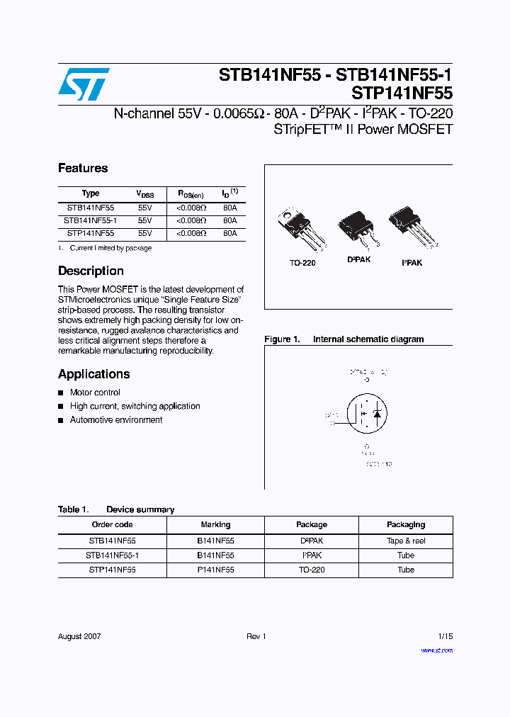 STP141NF55_4307955.PDF Datasheet