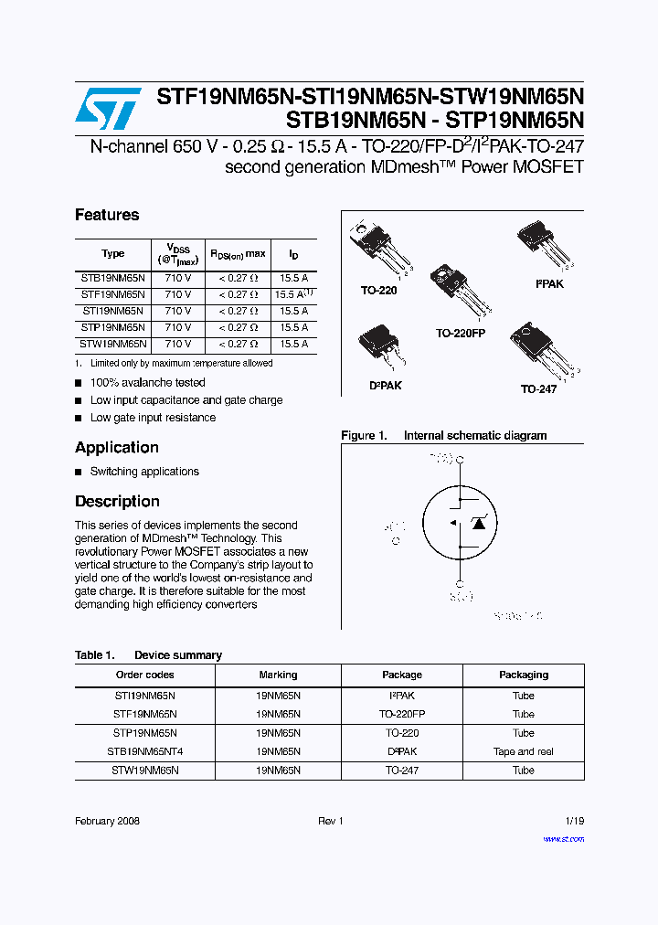 STP19NM65N_4251165.PDF Datasheet
