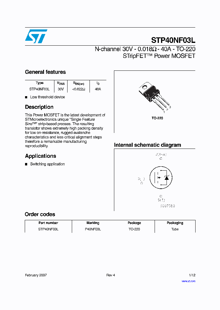 STP40NF03L07_4166788.PDF Datasheet