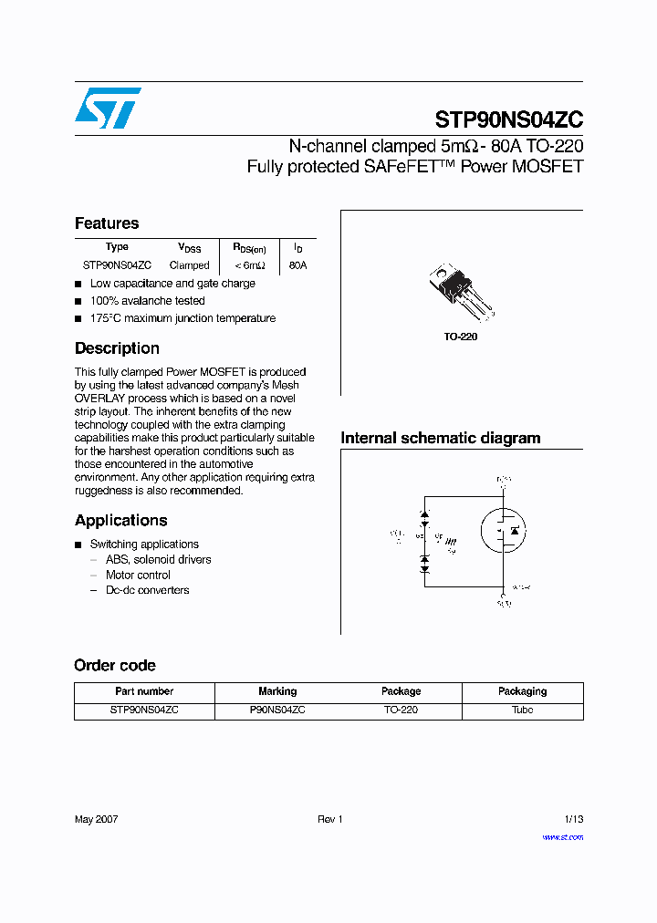STP90NS04ZC_4273768.PDF Datasheet