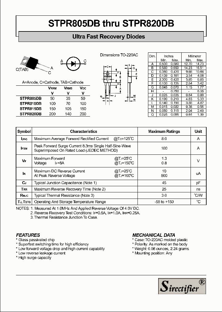 STPR805DB_4713142.PDF Datasheet