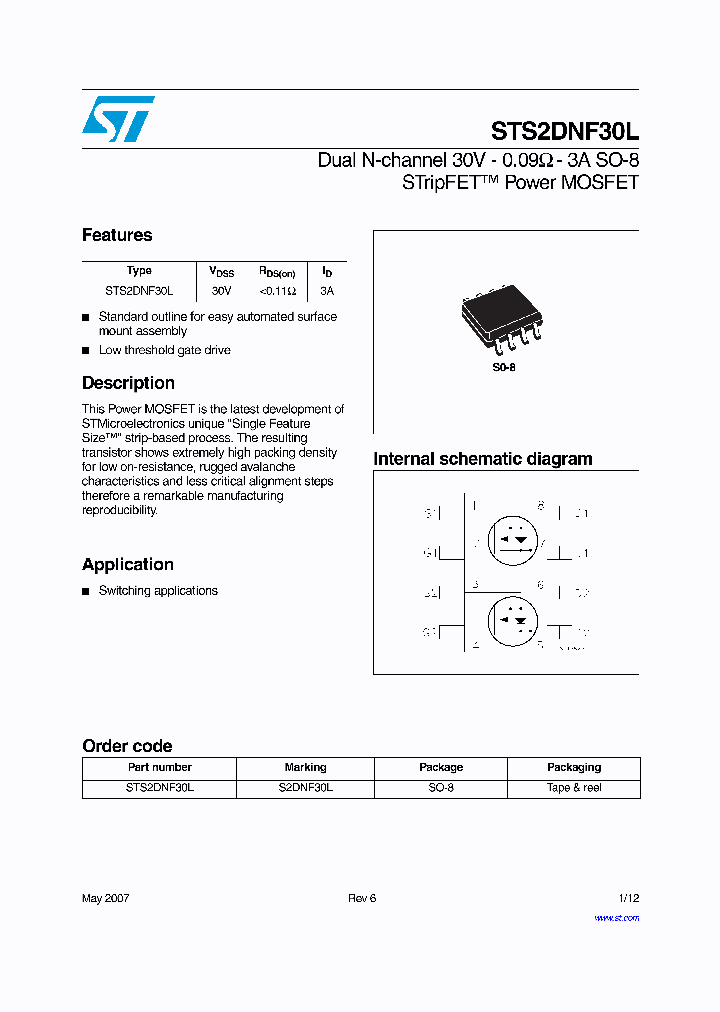 STS2DNF30L0705_4351180.PDF Datasheet