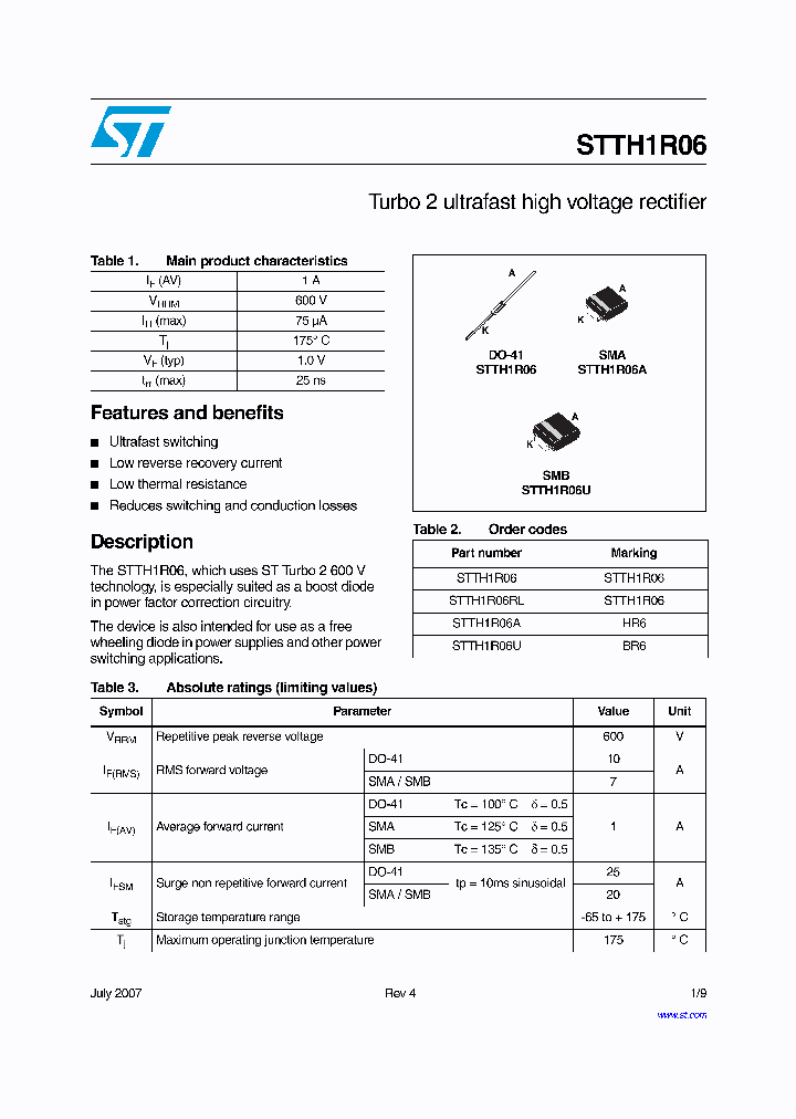 STTH1R06A_4789547.PDF Datasheet