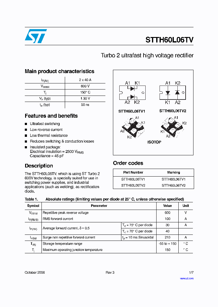 STTH60L06TV06_4789558.PDF Datasheet