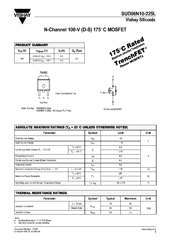 SUD06N10-225L-E3_4260486.PDF Datasheet