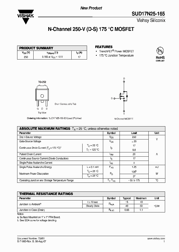 SUD17N25-165_4378236.PDF Datasheet